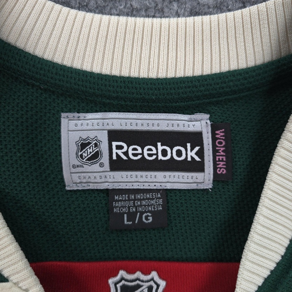 Minnesota Wild Jersey Womens Large Green NHL Ice Hockey Reebok Zach Parise 11 - Picture 4 of 13